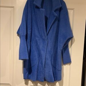 Cozy Blue Open Front Cardigan